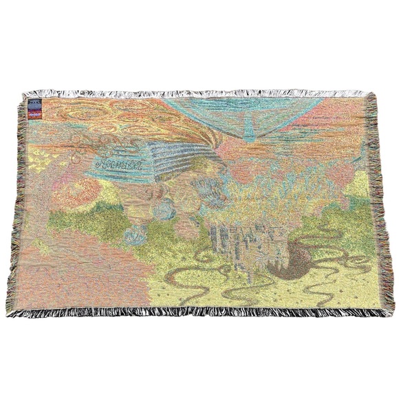 Vintage Harry Potter Journey to Hogwarts Woven Tapestry Blanket Throw - Picture 4 of 12